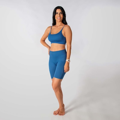 Conjunto Fitness Short E Top Alça Regulavel Alma Genius Feminino - Foto 2