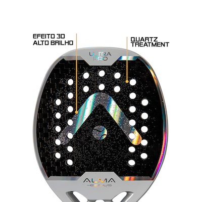 Raquete Beach Tennis 12K Ultrapro Alma Genius - Foto 4