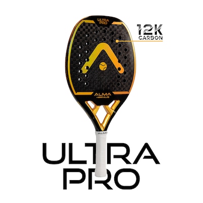 Raquete Beach Tennis 12K Ultrapro Alma Genius - Foto 2