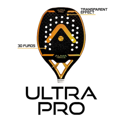 Raquete Beach Tennis 12K Ultrapro Alma Genius - Foto 4