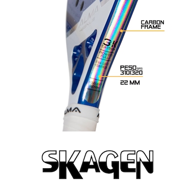 Raquete Beach Tennis Carbono 3K Skagen Alma Genius - Foto 5