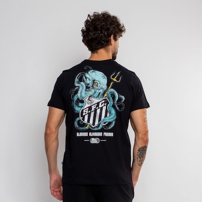 Camiseta Futebol Classica Santos Oficial Glorioso Alvinegro Surf Center Unissex - Foto 2