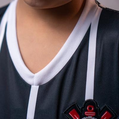 Camiseta Corinthians Revedor Listrada 2019 Infantil - Foto 3