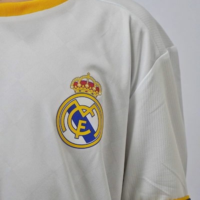 Conjunto Real Madrid Símbolo Mini Craque - Camisa + Shorts Braziline - Infantil - Foto 3