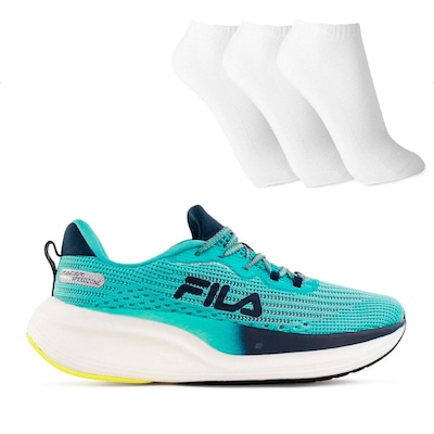 Tênis Fila Racer Speedzone Feminino + 3 Pares de Meias - Foto 1