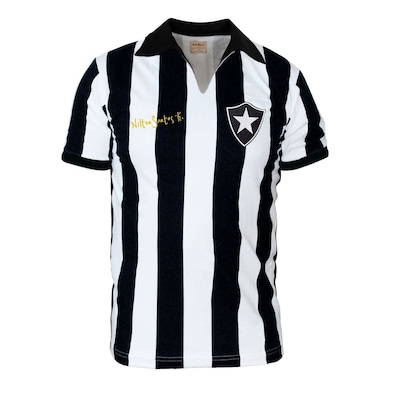 Camiseta Botafogo 1962 Nilton Santos Retrô Mania Listrada Masculina - Foto 1