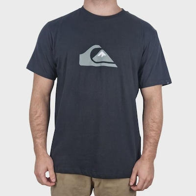 Camiseta Quiksilver Comp Logo Preto Masculino - Foto 1