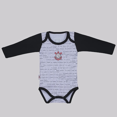 Body Manga Longa Corinthians Frases Infantil FutFanatics - Foto 1