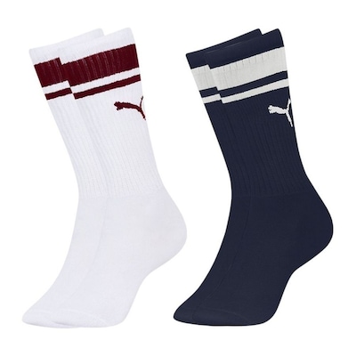 Meias Puma Cano Longo Esportiva Masculina - 2 pares - Foto 1