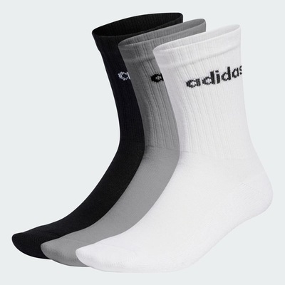 Meia adidas Unissex C Lin Crew - 3 Pares - Foto 2