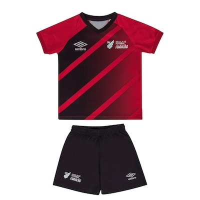 Kit do Athletico Paranaense Umbro I Escolinha 2020 Infantil - Foto 1