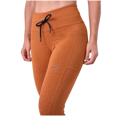 Calça Legging Authen 2 Bolsos Cós Ajustável Animal Texture Feminina - Foto 4