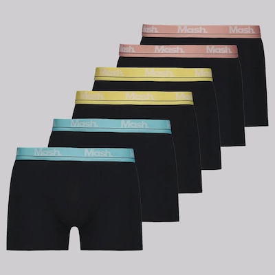 Kit Cueca Boxer Masculina Mash Cotton - 6 Unidades - Foto 1