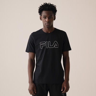 Camiseta Fila Regular Letter Outline Masculina - Foto 1