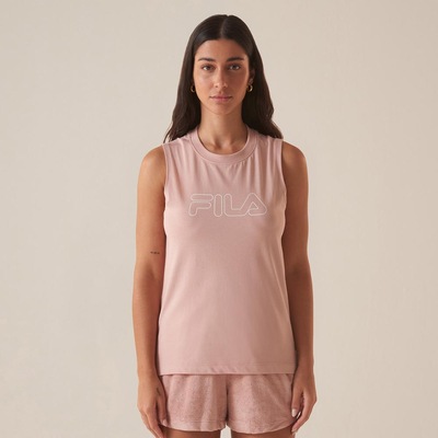 Camiseta Regata Fila Basic Regular Outline Feminina - Foto 1