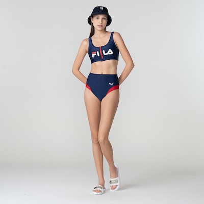 Sunquini Bottom Fila Hot Pants Feminino - Foto 5