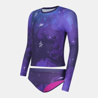 Conjunto De Praia Manga Longa Galaxy Star Kids Speedo Infantil - Foto 1