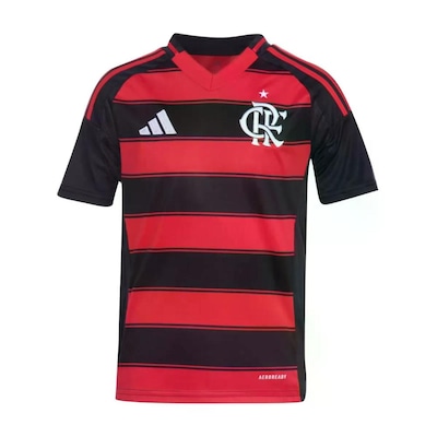 Camiseta do Flamengo I 25/26 Torcedor adidas Juvenil - Foto 1