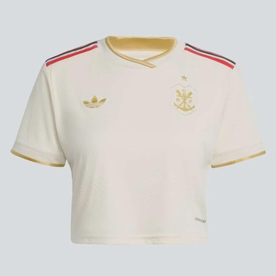 Camiseta do Flamengo III 25/26 adidas Cropped Feminina - Foto 4