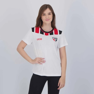 Camiseta São Paulo Calleri 9 Amago Feminina FutFanatics - Foto 2