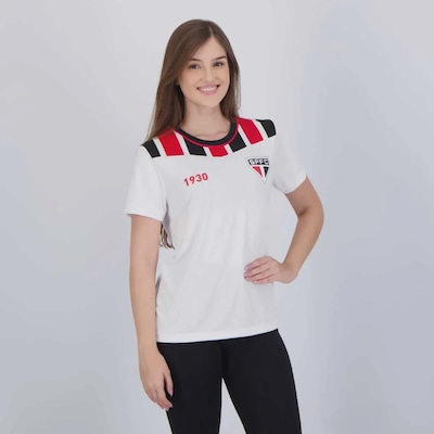 Camiseta São Paulo Calleri 9 Amago Feminina FutFanatics - Foto 3