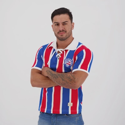 Camisetas Bahia Retrô Masculina FutFanatics - Foto 2