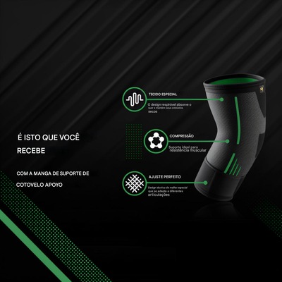 Cotoveleira Elástica Gold Sports 3D Premium Compressão Com Bandagem Ajustável - 1 unidade - Foto 5