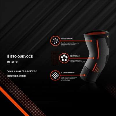 Cotoveleira Elástica Gold Sports 3D Premium Compressão Com Bandagem Ajustável - 1 unidade - Foto 5