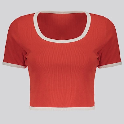 Camiseta Cropped Fila Rib Feminina - Foto 1