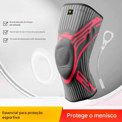 Joelheira Elástica Gold Sports Com Protetor de Patela e Suporte Lateral - 1 unidade - Foto 2