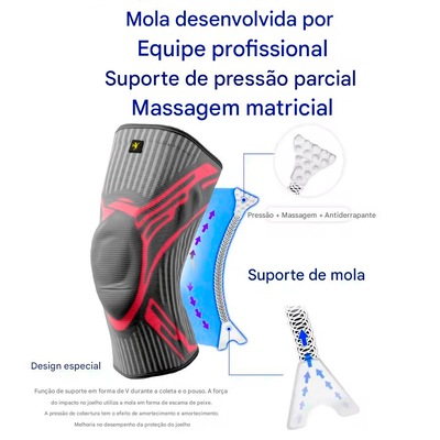 Joelheira Elástica Gold Sports Com Protetor de Patela e Suporte Lateral - 1 unidade - Foto 4