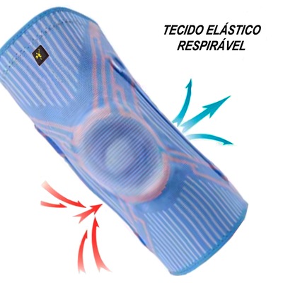 Joelheira Elástica Gold Sports Com Protetor de Patela e Suporte Lateral - 1 unidade - Foto 5