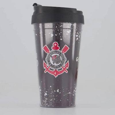 Kit Corinthians 2 Copos de Viagem 550ML - Foto 5