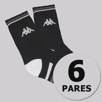 Meia Cano Médio  Kappa Comfort Unissex - 6 Pares - Foto 1