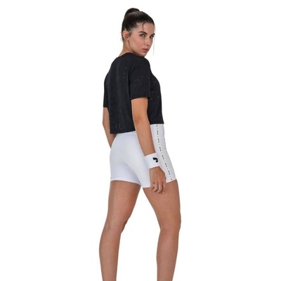 Bermuda Alto Giro Elástico Personalizado Feminina - Foto 2