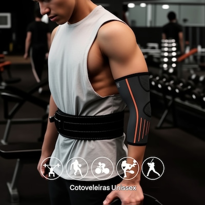 Cotoveleira Elástica Gold Sports 3D Pro De Compressão Térmica - Foto 5