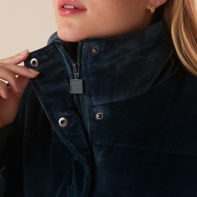 Jaqueta Fila Velour Puffer Feminina - Foto 4
