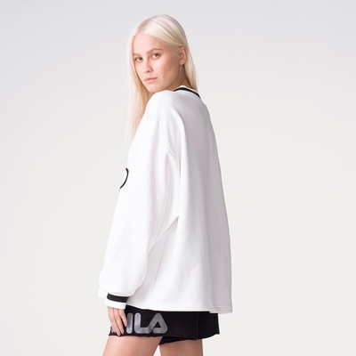 Casaco Fila Heritage Oversized V-Neck Pullover Feminino - Foto 2