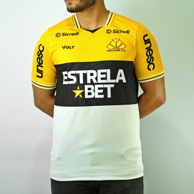 Camisa Criciúma Volt 2025 Uniforme 1 Torcedor Número 10 Masculino - Foto 2