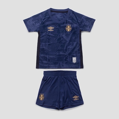 Kit Uniforme de Futebol Infantil do Grêmio III 25/26 Umbro Menino - Foto 1