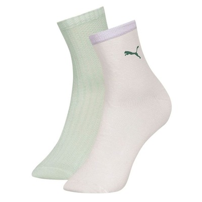 Kit 2 Pares de Meias Cano Médio Puma Esportiva Feminina - Foto 1
