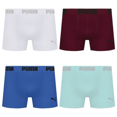 Kit 4 Cuecas Puma Boxer Sem Costura Masculina - Foto 1