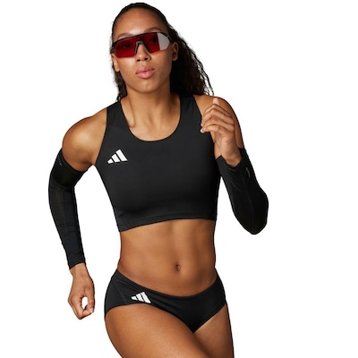 Top Cropped adidas Adizero Feminino - Foto 2