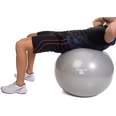 Kit Pilates Vollo Bola Suíça + Extensor Elástico Médio - Foto 6