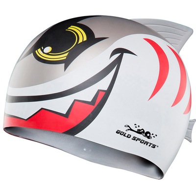Touca de Natação Gold Sports New Shark Infantil - Foto 1