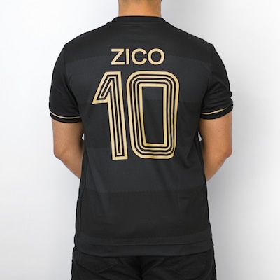 Camisa Do Flamengo Retrô Volta Zico Gold Braziline Masculino - Foto 6