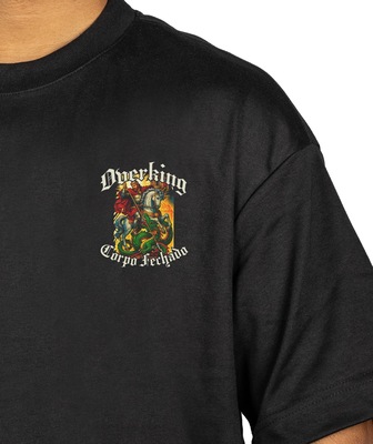 Camiseta Overking Oversized Suedine São Jorge Masculina - Foto 4