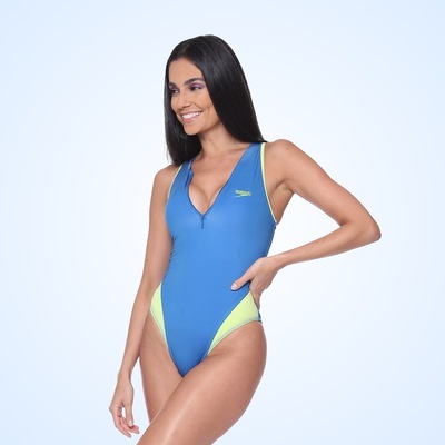Maiô Nadador com Zíper Frontal 3 Speedo Feminino - Foto 3