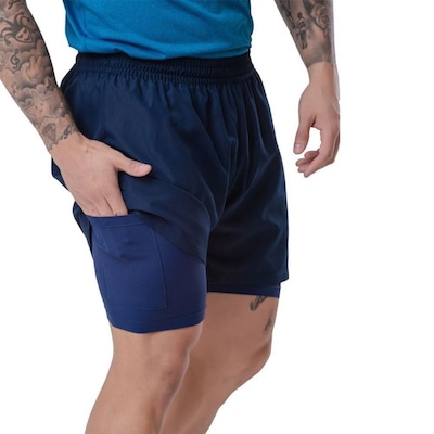 Short Duplo Elite Di Lorenzo Plus Size Masculino - Foto 4