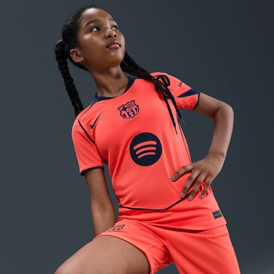 Camisa Barcelona Total 90 III 25/26 Torcedora Pro Nike Infantil - Foto 3
